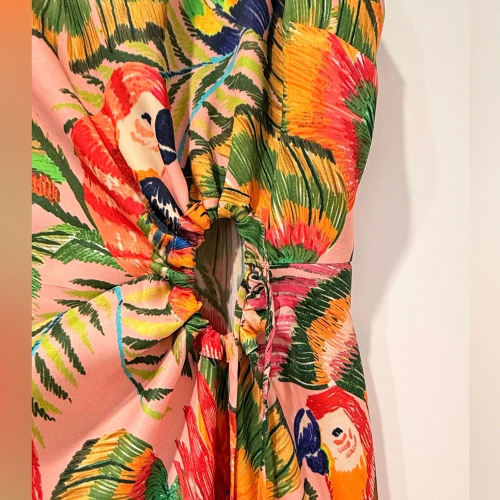 FARM Rio Strapless Dress with Tropical Print - Picture 4 of 12
